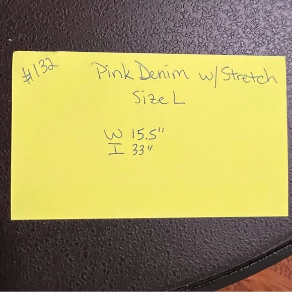 #132 Pink Denim Jeans with Whitewashed Areas - Picture 6 of 6